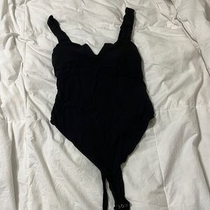 Free People Black Bodysuit